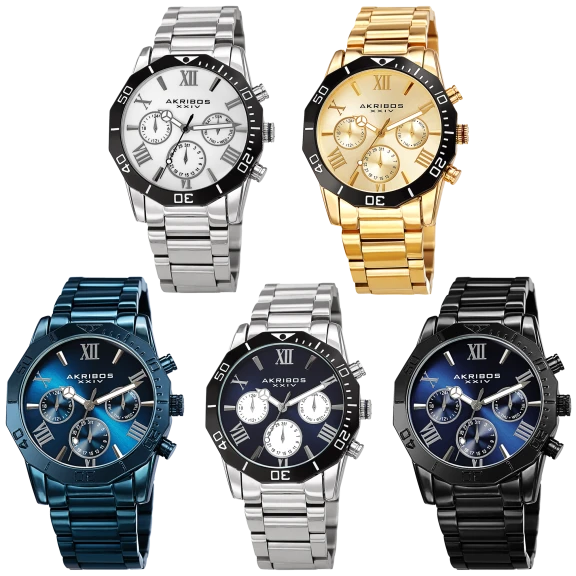 Akribos xxiv ak1050 women's diamond & swarovski crystal watch shop