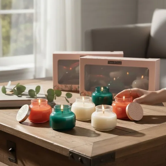 6-Pack: Papier & Chaud Scented Candle with Metal Lid