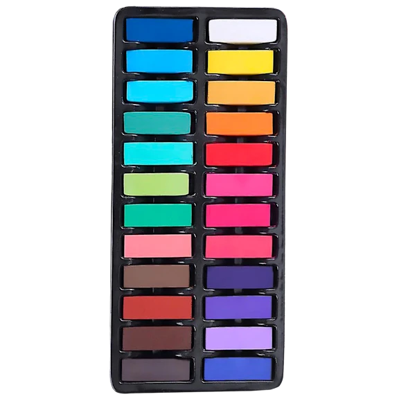 Miley Cosmetics Hair Chalk with 24 Assorted Colors