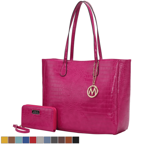 MKF Collection Sadie Oversized Tote Bag & Wristlet Set by Mia K