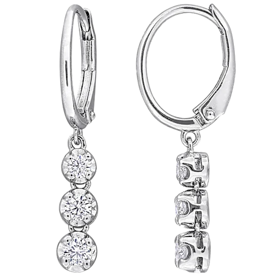 The Three-Stone Lab-Grown Diamond Earrings