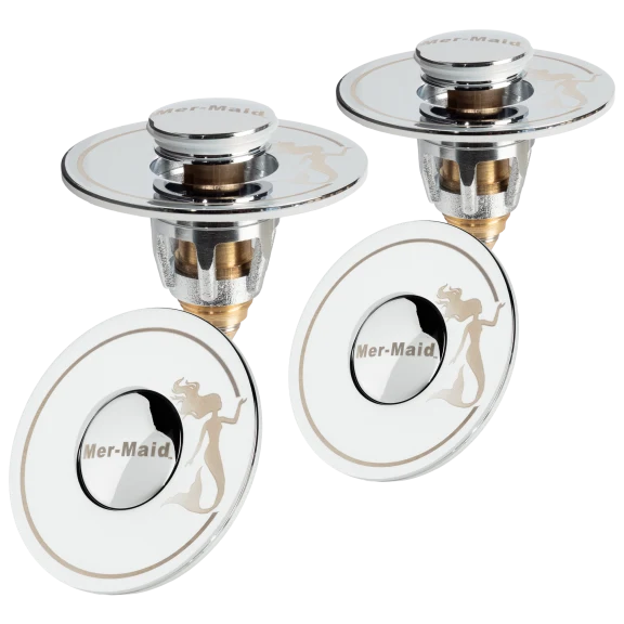 2-Pack: Mer-maid Drain Magic Sink Stoppers Deluxe