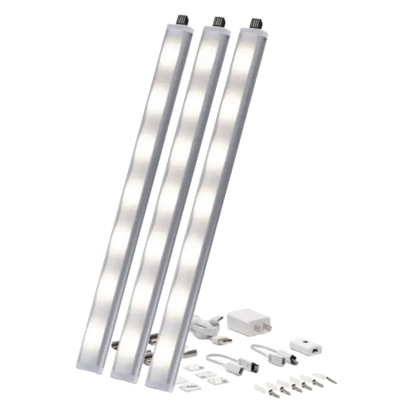 3-Pack: Infinite Basics Under Cabinet Light with 5 Ft USB & AC Wall Adapter