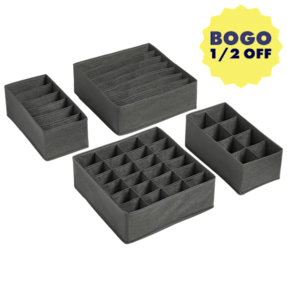 Tidy & Co. 4-Piece Collapsible Fabric Storage