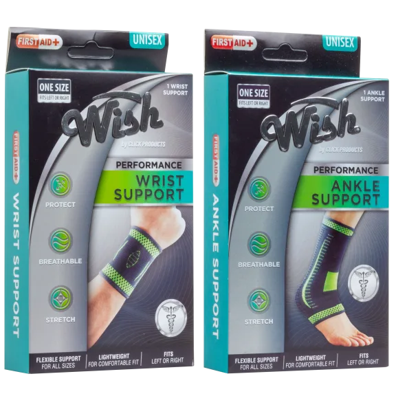 2-Pack: Flexible Stretch Joint Compression Wrist & Ankle Sleeve Support Brace