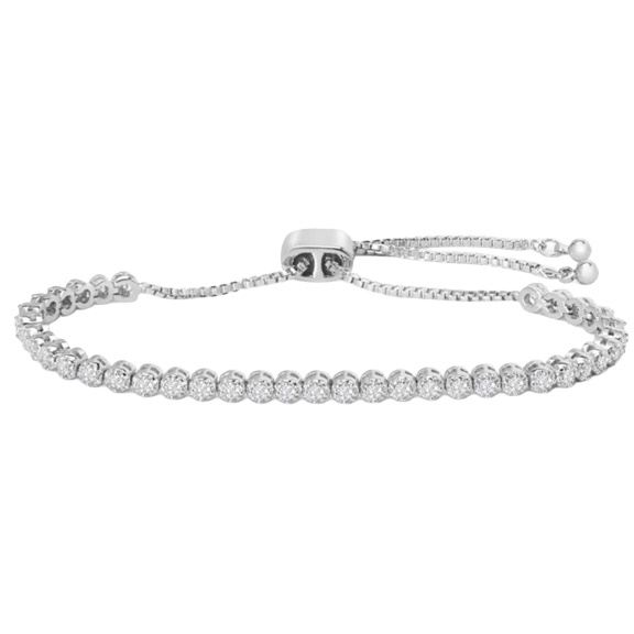 The Moissanite Bolo Slide Tennis Bracelet