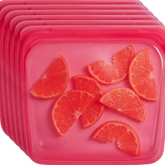 Paquete de 6: Bolsa de Almacenamiento Reutilizable Stasher de 28 oz