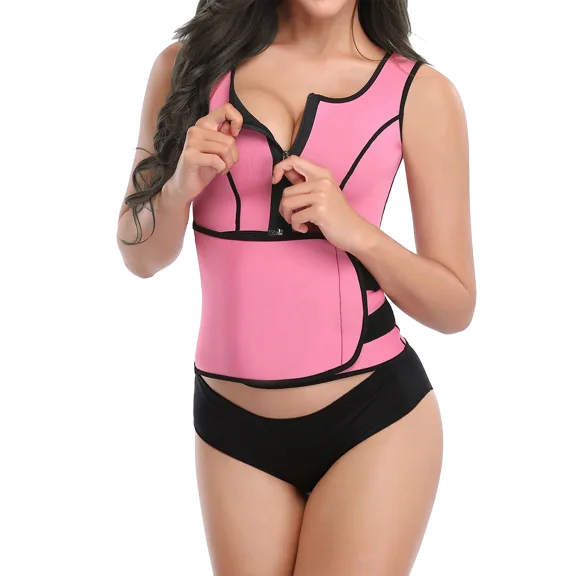 Extreme Fit Neoprene Tank Vest with Adjustable Waist Trainer Belt