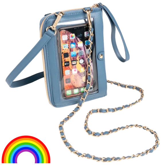 G.I.L.I. Faux Leather Wallet Crossbody with Two Straps