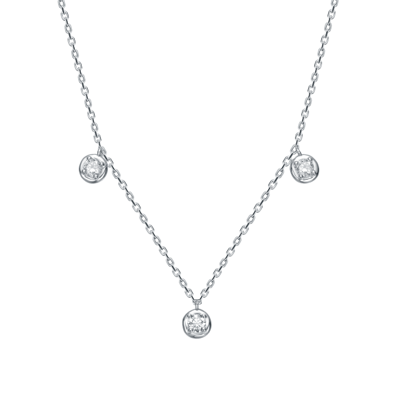 Stella Valentino Collar con Dije en Gota de Moissanita de 0.17 CT