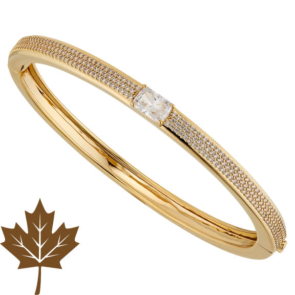 NADRI Emerald Cut Hinged Bracelet