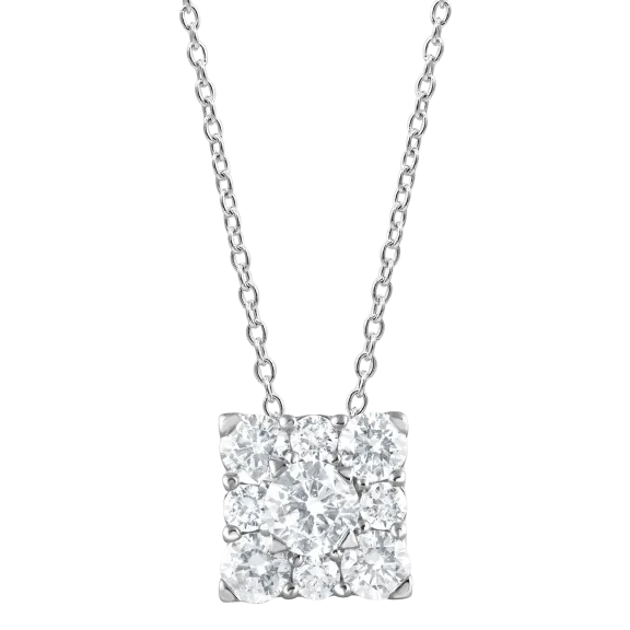 Beyond Brilliance 1 Carat Round Cut Lab Grown Diamond Cluster Pendant