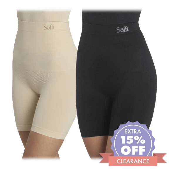 2-Pack: Sofft Compression Mid-Thigh Shorts