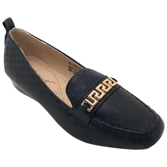 Victoria K. Women Fashion Low Wedge Checkered Textured Shoes