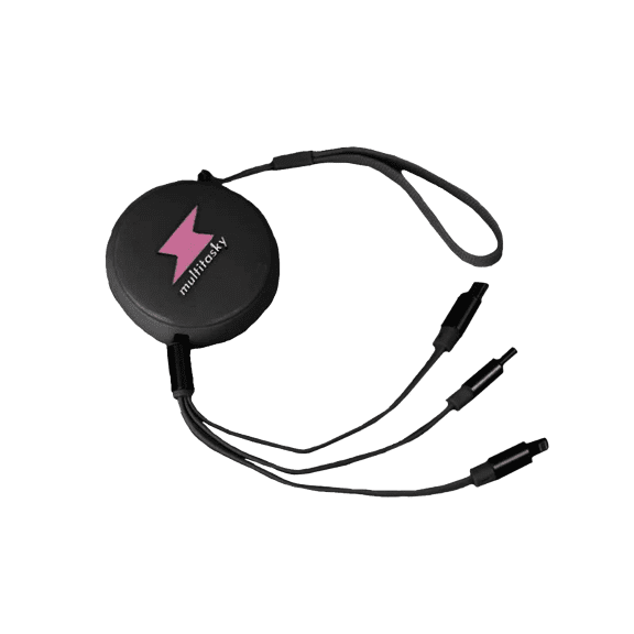 Llavero USB Retráctil Multitasky de 3 Puertos