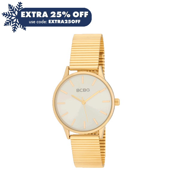 BCBG Women's Round 34mm Horizontal Link Watch