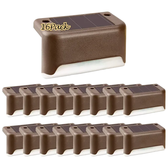 16-Pack: Hakol Solar Waterproof LED Deck Lights