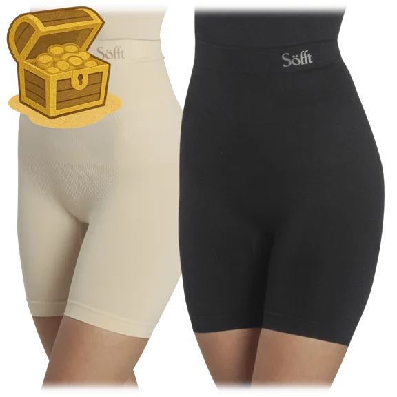 2-Pack: Sofft Compression Mid-Thigh Shorts
