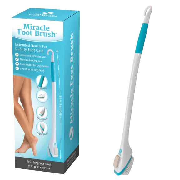 The Extended Reach Pedi Brush With Pumice Stone