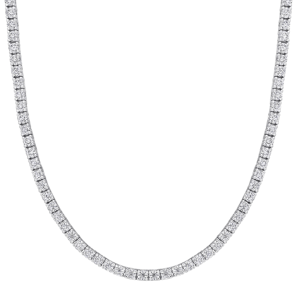 Voss+Agin 12.5 CT DEW Created Sapphire 16" Tennis Necklace