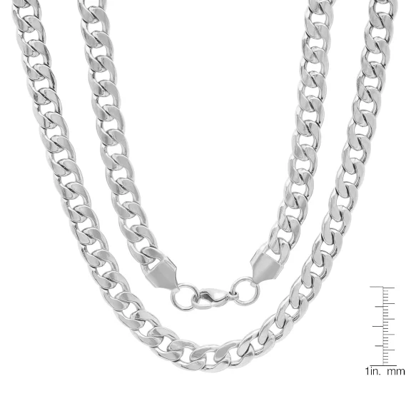 Paquete de 2: Steeltime Cadenas de Eslabones Cubanos para Hombre