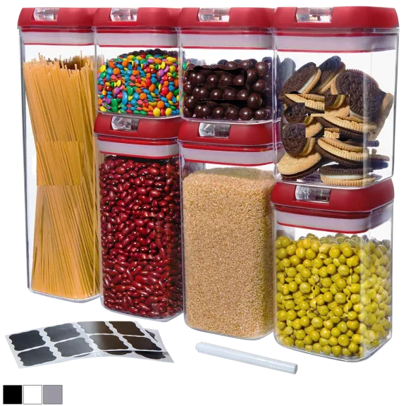 Cheer Collection 7-Piece Airtight Food Storage Containers