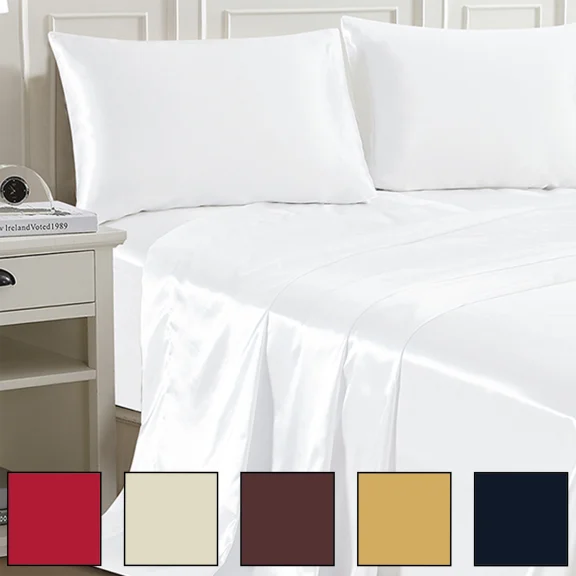 Luxury Home 4 Piece Satin Sheets