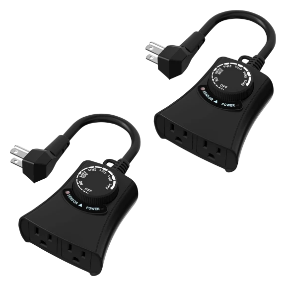 2-Pack: HBN Outdoor Light Timer