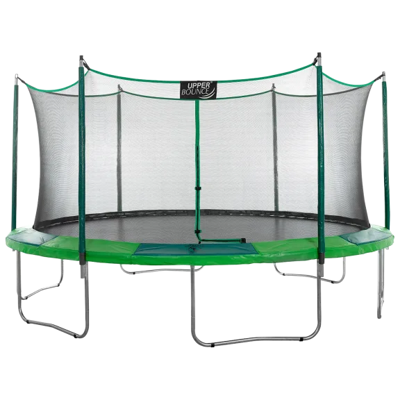 Upper Bounce 15 Foot Round Trampoline Set with Safety Enclosure System
