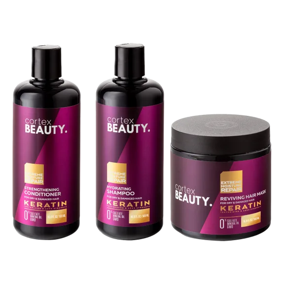 Cortex Beauty 3-Piece Keratin Reviving Hair Mask Set