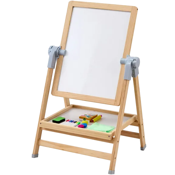 VEVOR Kids 2-In-1 Double-Sided Wooden Magnetic Art Easel
