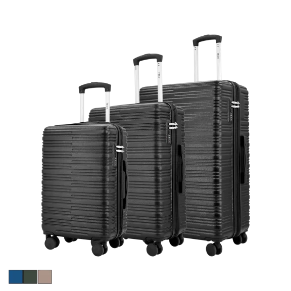 IZOD Romeo Expandable ABS Lightweight 3-Piece Luggage Set
