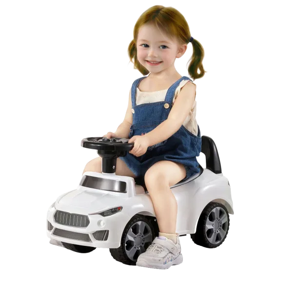 VEVOR Toddler Ride On Push Car with Music Steering Wheel & Under Seat Storage