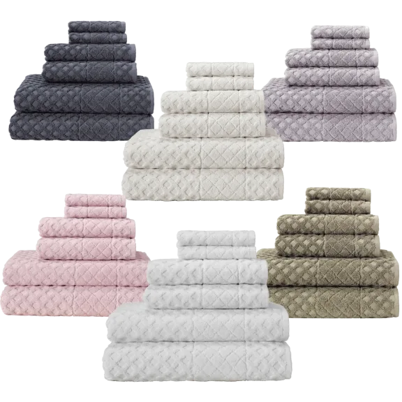 Enchante Home 6-Piece Glossy Collection Towel Set