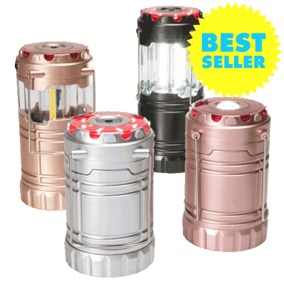 4-Pack: SecureBrite Pop-Up Lanterns with Flashlight & Emergency Flash