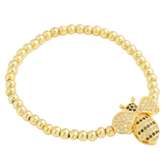 18K Gold-Plated Bumble Bee Bracelet