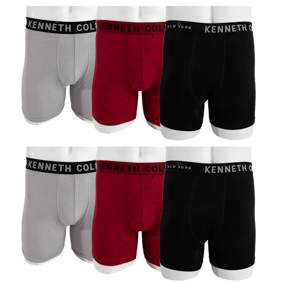 6-Pack: Kenneth Cole New York Pima Cotton Modal Boxer Briefs