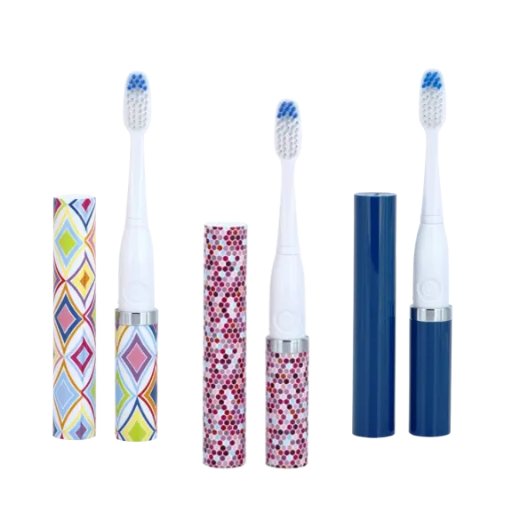 3-Pack: VIOlife Slim Sonic Travel Toothbrushes