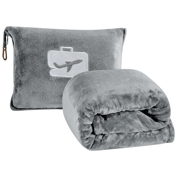 Luxury Home Manta de Viaje y Almohada 2 en 1 de Microfelpa Suave