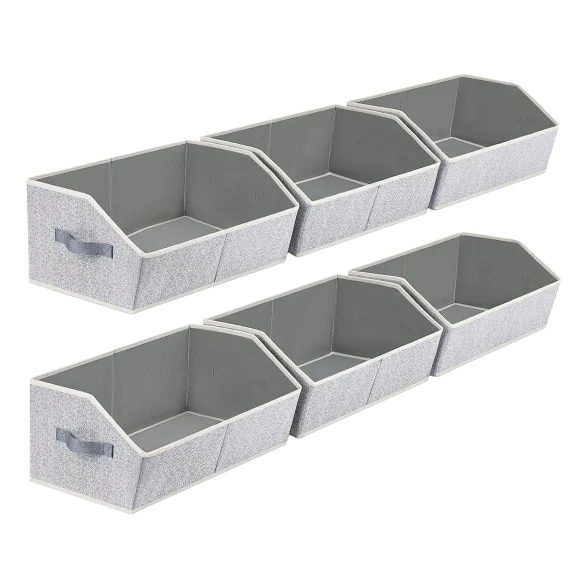 6-Pack: Cheer Collection Wide Storage Bins