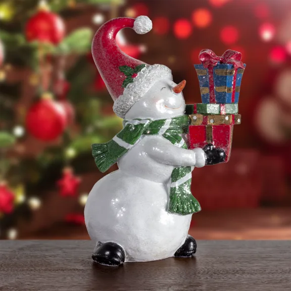 The Jolly Snowman Bearing Christmas Gifts