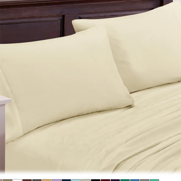 Luxury Home 4-Piece 1800 Series Rayon from Bamboo-Blend Sheet Set