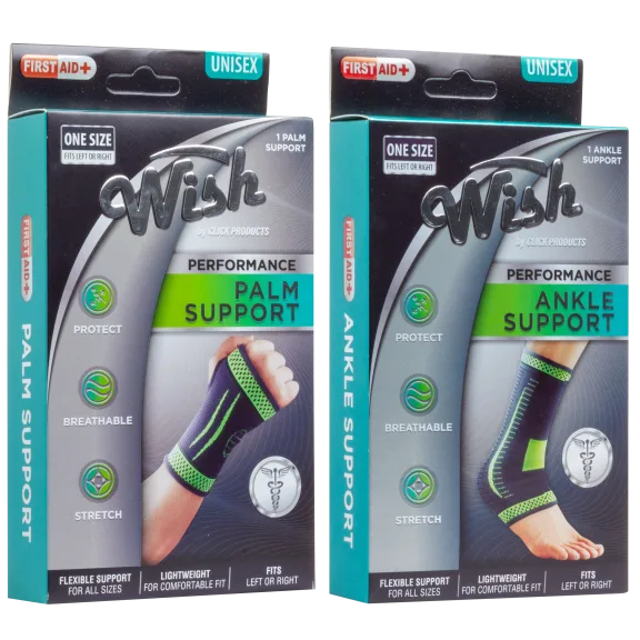 2-Pack: Flexible Stretch Joint Compression Sleeve Palm & Ankle Support Brace