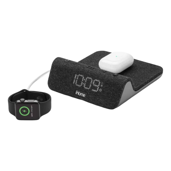 iHome PowerValet Pro 3-in-1 Wireless Charger with USB-A and USB-C Ports