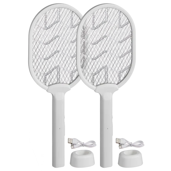 2-Pack: Ermek USB Rechargeable Fly Zapper Racquet