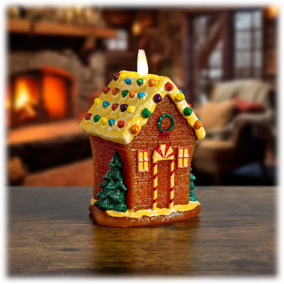 The 3D Flameless Christmas Cottage Candle