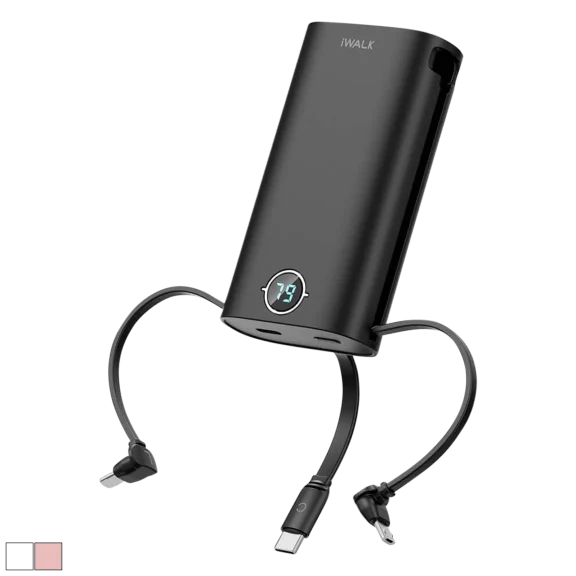 iWalk PowerSquid 9000mAh Power Bank w/ Built-In USB-C, Lightning, and Micro-USB