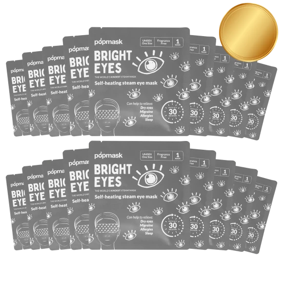 18-Pack: Popmask Bright Eyes Self-Warming Eye Masks