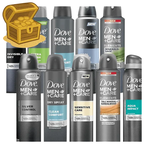 10-Pack: Dove Antiperspirant Spray for Men