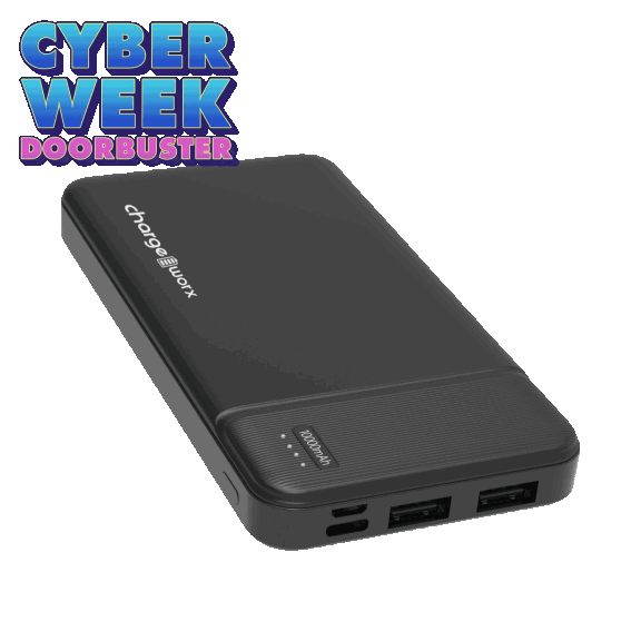 Chargeworx Dual USB Slim 10,000 mAh Power Bank